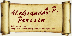 Aleksandar Perišin vizit kartica